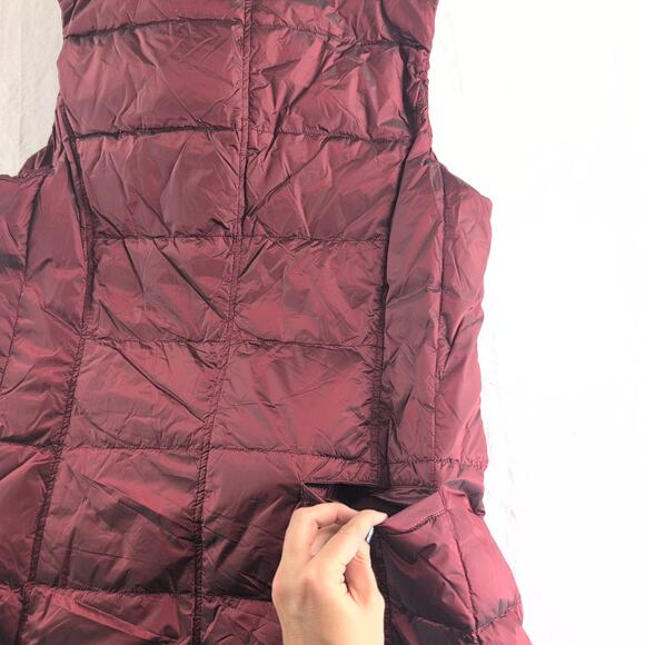 L'ATELIER NWT & Accessory Pouch Duck Down Puffer Vest Garnet Red Women's XL - Picture 11 of 12